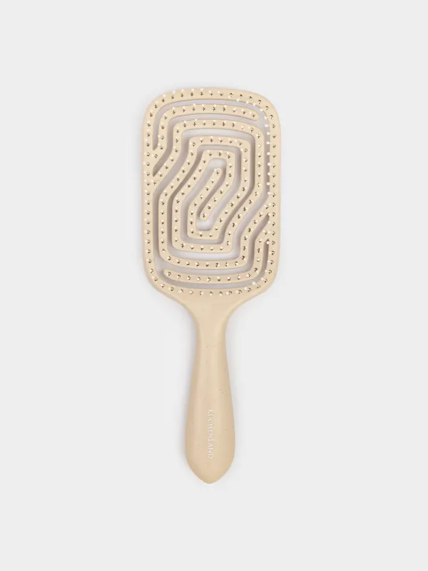 Расческа массажная для волос, 23 см, пластик, бежевая, Zipo, image-0