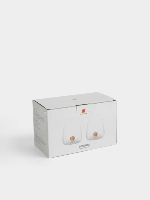 Стакан, 11 см, 460 мл, 2 шт, кристальное стекло, Янтарный шар, Sorento globular, image-5