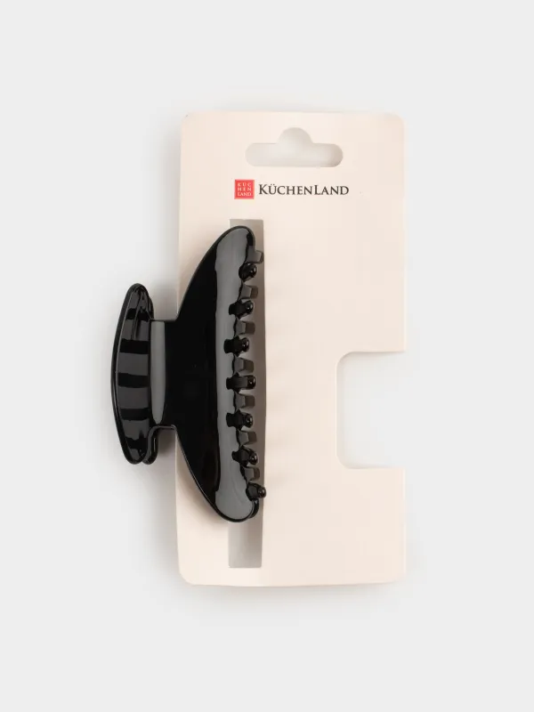 Заколка для волос, 9 см, пластик, черная, Крабик, Hair basic, image-4