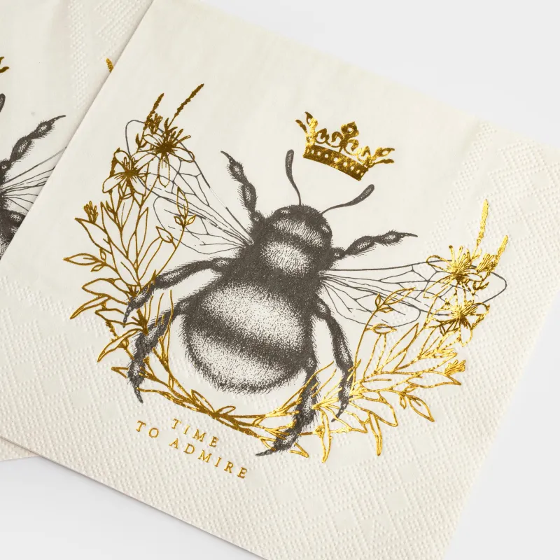 Салфетки бумажные, 33х33 см, 20 шт, Пчела, Honey, image-4