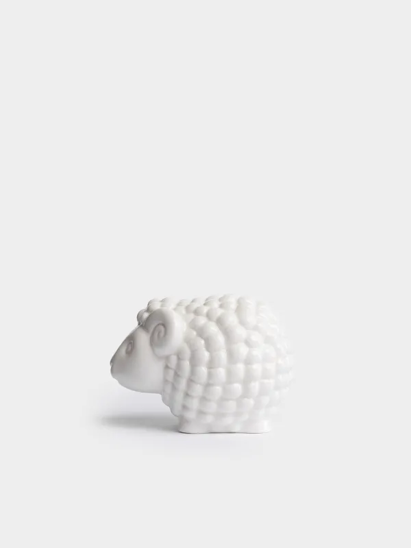 Светильник декоративный, 9 см, Баран, Sheep milky, image-1