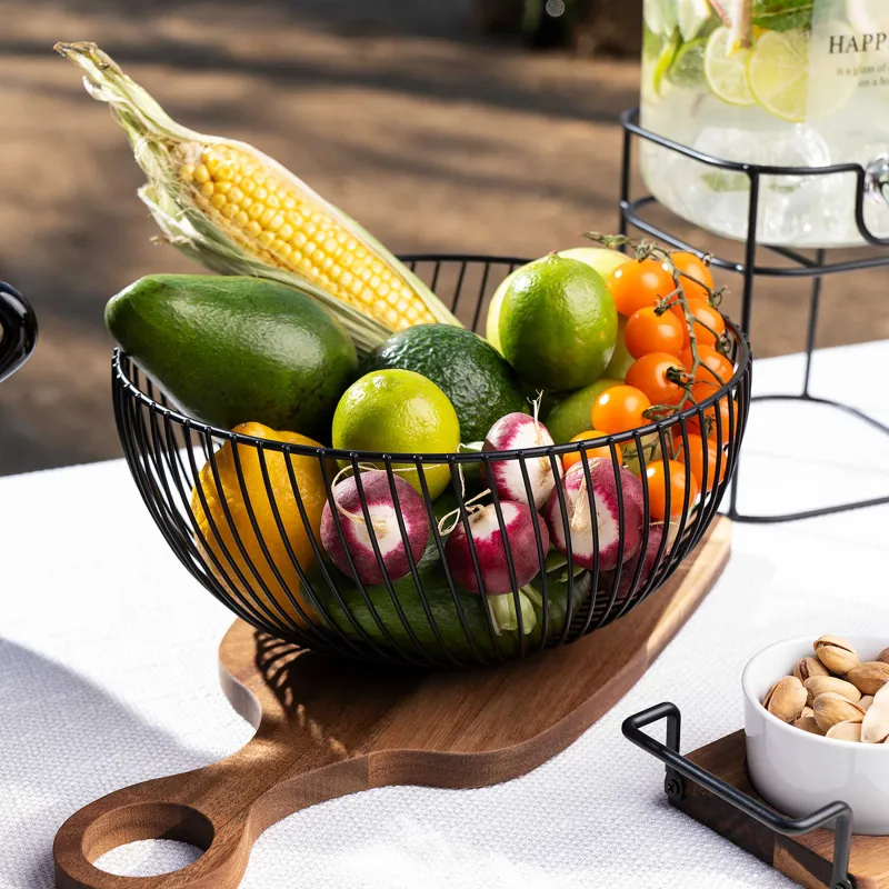 Корзина для фруктов, 26 см, металл, черная, Twist black, image-2