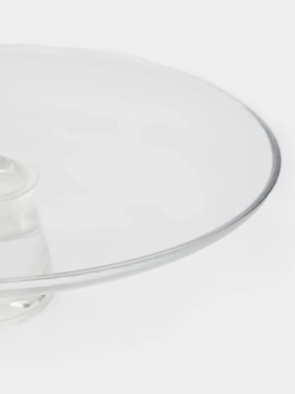 Блюдо на ножке, 27х7 см, стекло, Clear, image-3