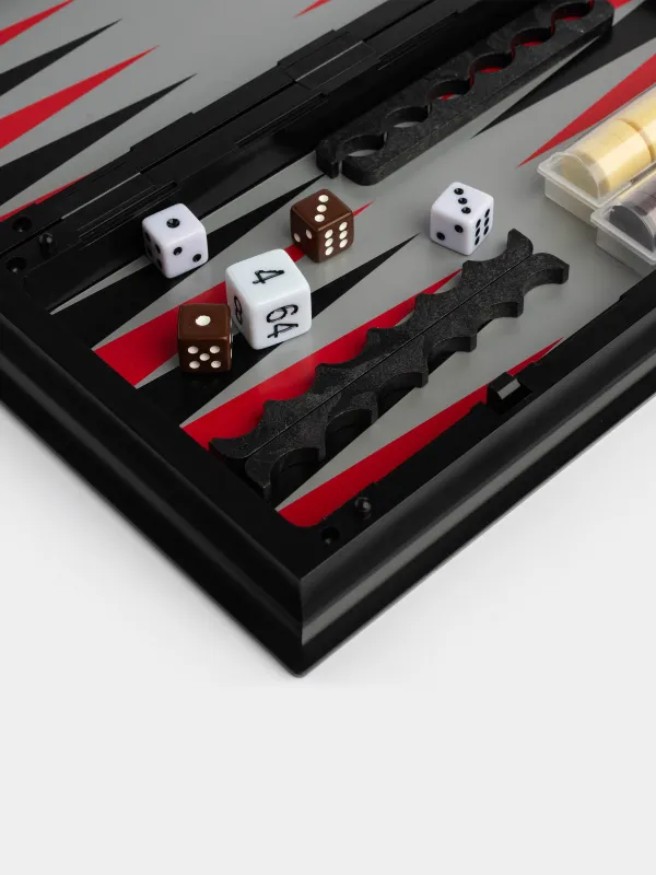 Игра настольная, 25х25 см, шашки/нарды, дорожные, пластик, Hobby light, image-6