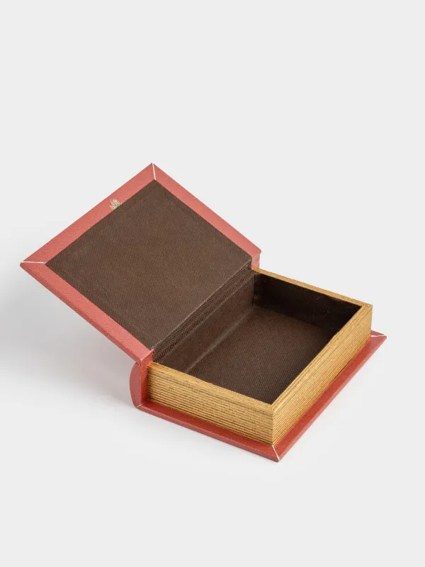 Шкатулка для украшений, 18х13 см, МДФ, прямоугольная, красная, Книга, Christmas miracle classic, image-2