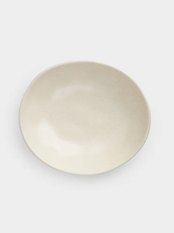 Салатник, 22х6 см, Мятый эффект, Crumple creme, image-1