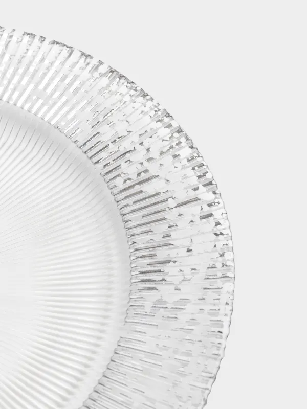 Тарелка подстановочная, 33 см, стекло Р, с серебристыми блестками, Ribby, image-3