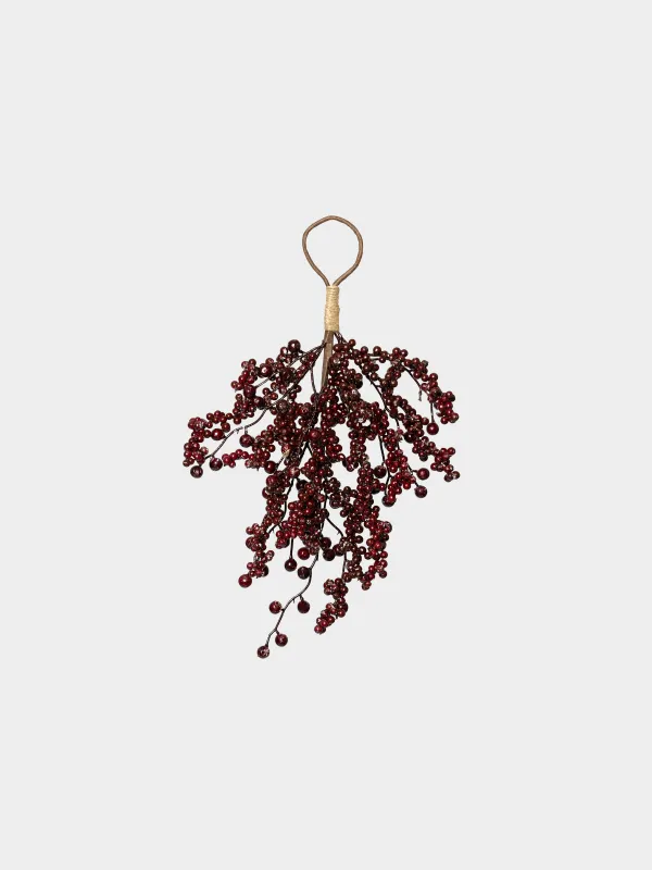 Украшение декоративное, 40 см, подвесное, Бордовые ягоды, Bordo berry, image-0