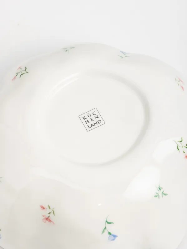 Салатник, 21х8 см, 1,2 л, керамика D, молочный, Нежные цветы, El flora, image-5