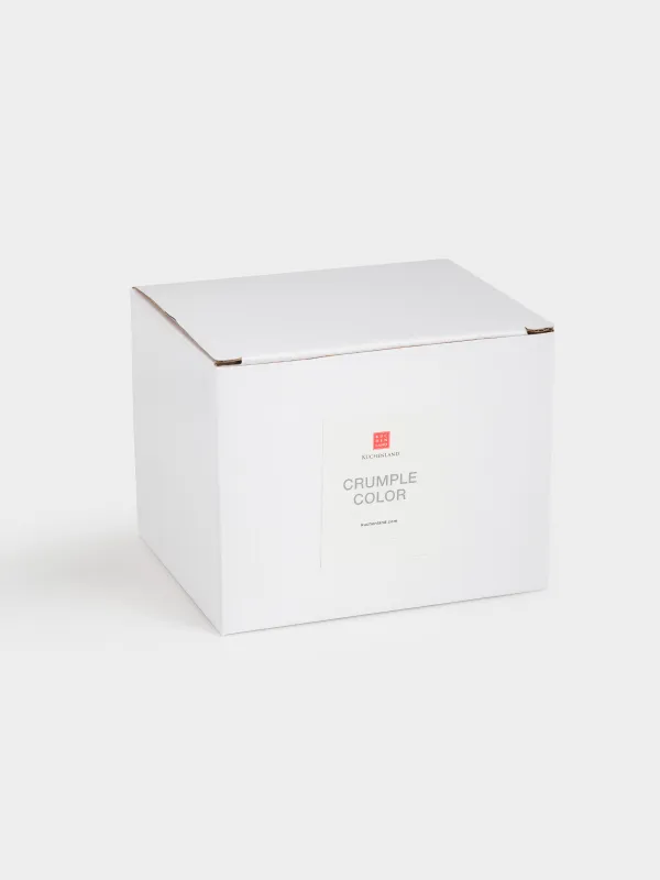 Кружка, 300 мл, фарфор P, молочно-синяя, Неровный край, Crumple color, image-4