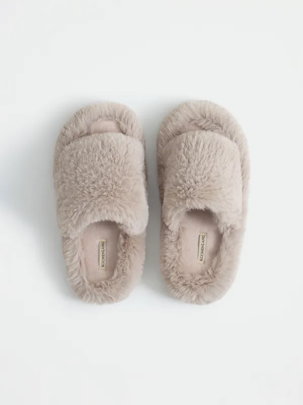 Тапочки домашние, серые, Bushy, image-1