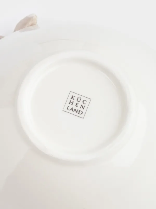 Салатник, с декором, 15х6 см, 400 мл, керамика, молочно-коричневый, в крапинку, Черепаха, Grand turtle, image-3