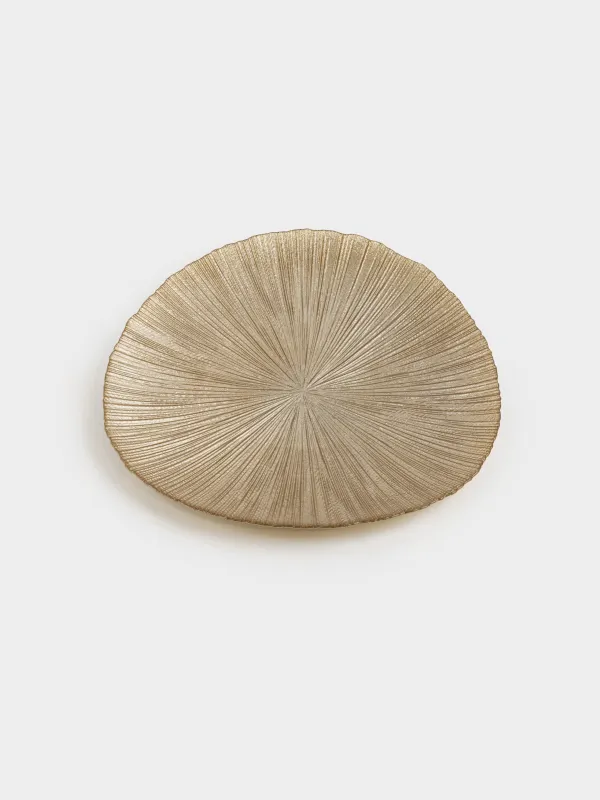 Тарелка обеденная, 28 см, стекло, шампань, Angle, image-3