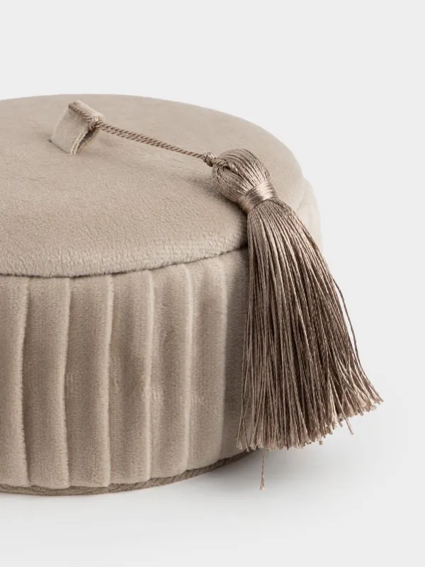 Шкатулка для украшений, с кисточкой, молочная, Velvet, image-2