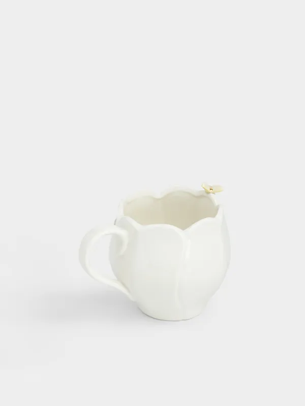 Кружка, 470 мл, фарфор P, молочная, Бабочки, Butterfly, image-1