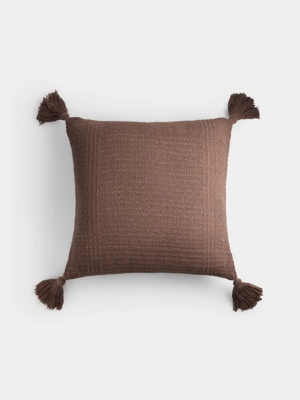 Подушка декоративная, 45х45 см, с кисточками, Клетка, Strike, image-0