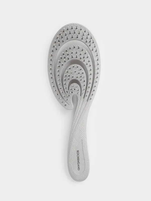 Расческа массажная для волос, 22 см, растительное волокно/пластик, серо-голубая, Zipo, image-0