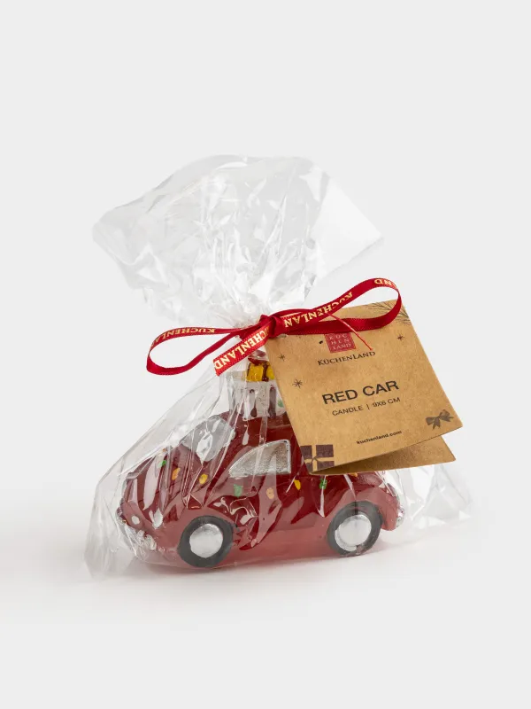 Свеча, 9х6 см, красная, Машина, Red car, image-5