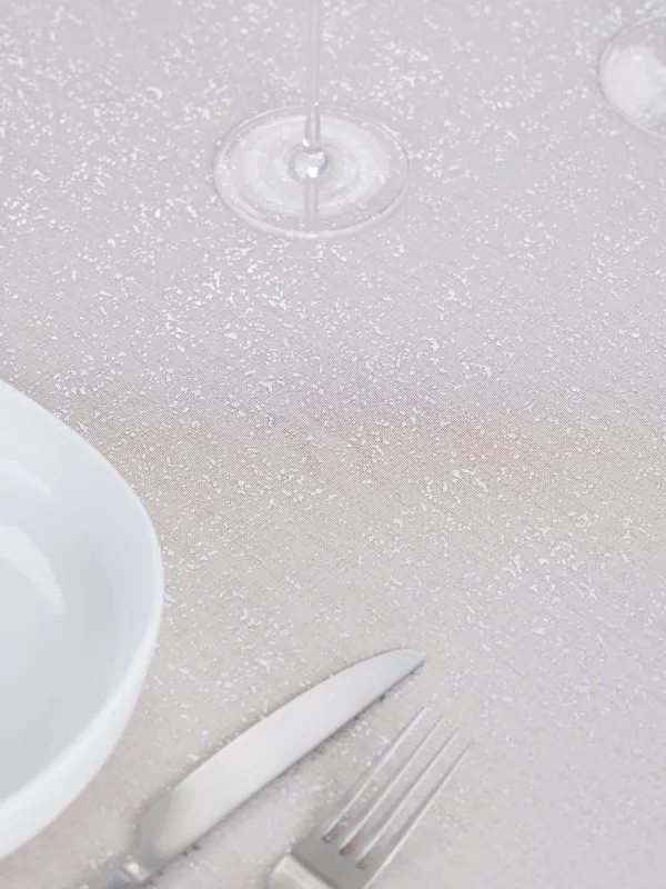 Скатерть, 160х160 см, полиэстер, белая, Серебристые брызги, Heaven silver, image-2