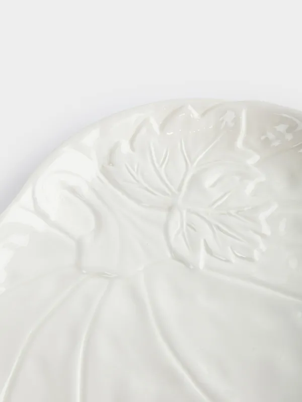 Блюдо, 26 см, керамика, молочное, Тыква с листом, Golden glow, image-2