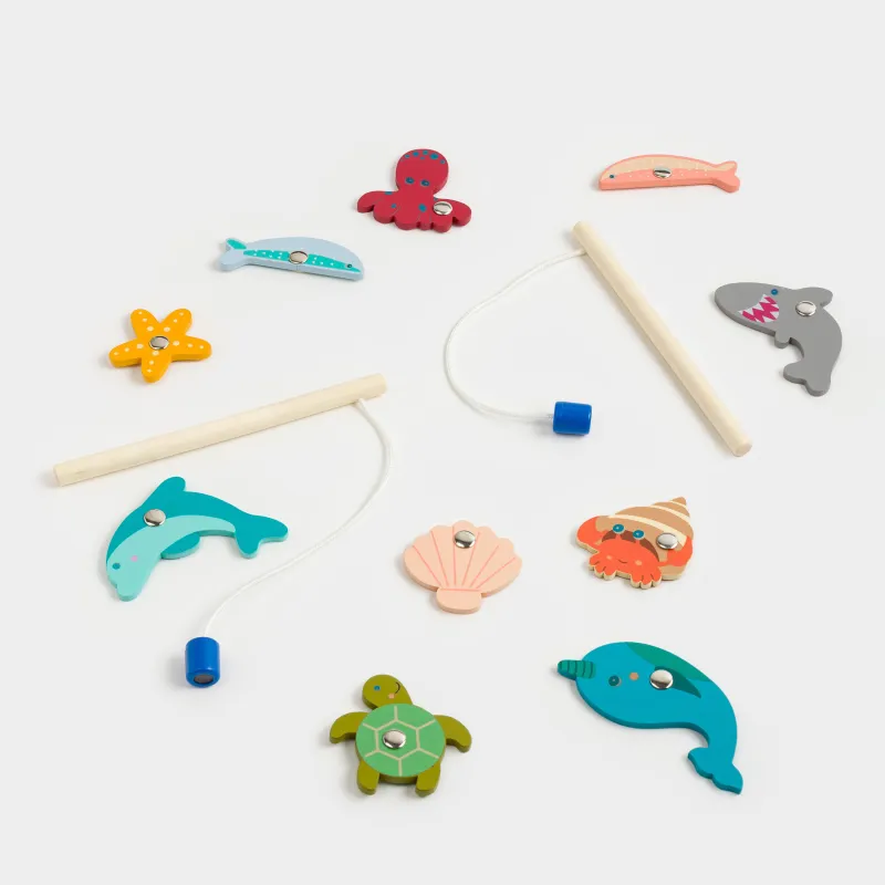 Набор игровой, 13 пр, дерево/магнит, Магнитная рыбалка, Game, image-3