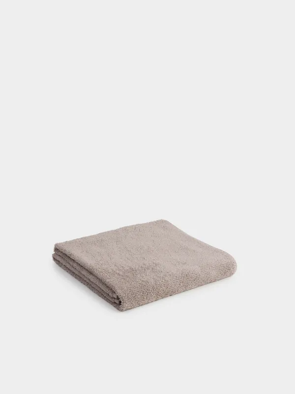 Полотенце, 70х140 см, хлопок, коричневое, Terry cotton, image-0