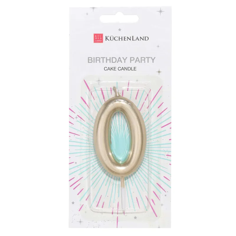 Свеча для торта, Цифра 0, Birthday party, image-1