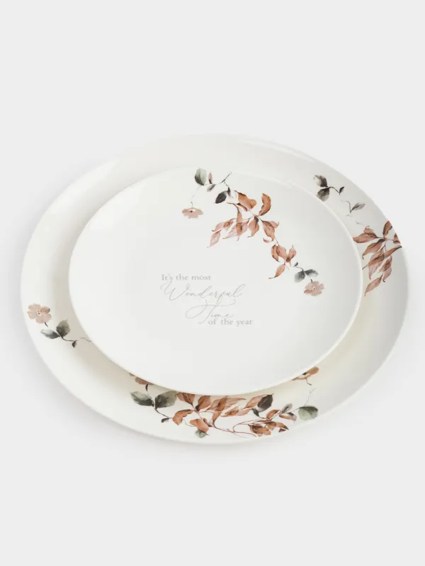 Сервиз обеденный, 6 перс, 19 пр, фарфор N, Осенние цветы, Refined floral, image-1