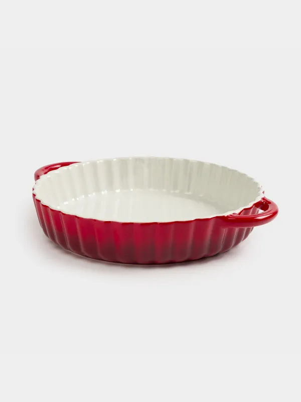 Форма для запекания, 25 см, керамика, круглая, бордовая, Градиент, Cakes gradient, image-3