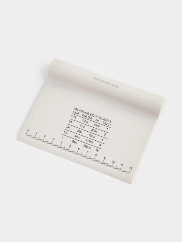 Шпатель кондитерский, 13 см, с линейкой, силикон, бежевый, Bakery, image-1