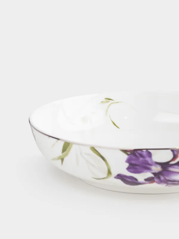 Тарелка суповая, 20х5 см, 2 шт, фарфор F, с серебристым кантом, Ирис, Antarctica Flowers, image-2