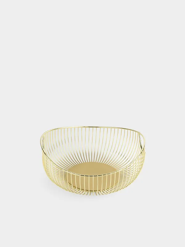 Корзина для фруктов, 28 см, с ручками, Twist gold, image-1