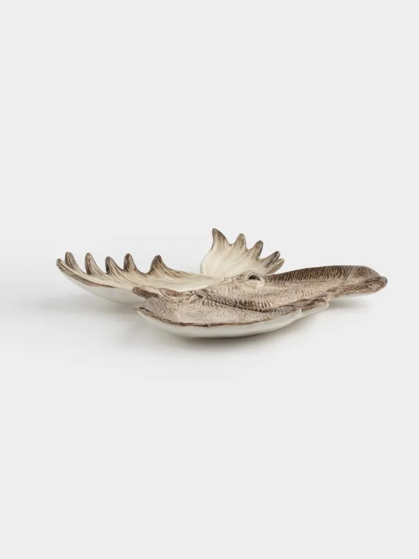 Блюдо, 24х24 см, керамика D, молочно-коричневое, Лось, Moose story, image-3