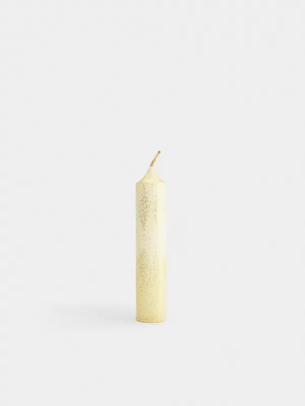 Свеча, 11 см, 5 шт, тонкая, с блестками, Sparkly candle, image-1