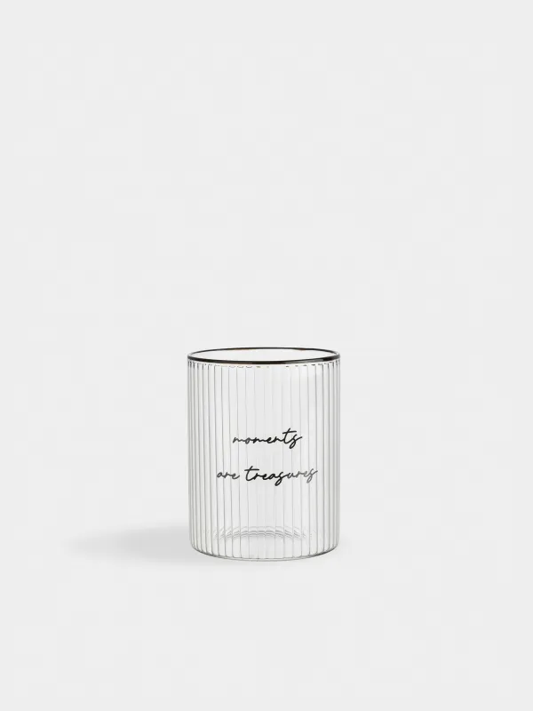 Стакан, 420 мл, Moments are treasure, Ribby font, image-0