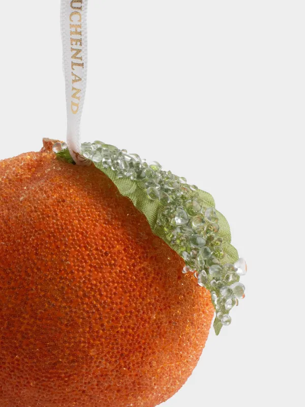 Игрушка елочная, 7 см, пенопласт, оранжевая, Мандарин, Fruits, image-1
