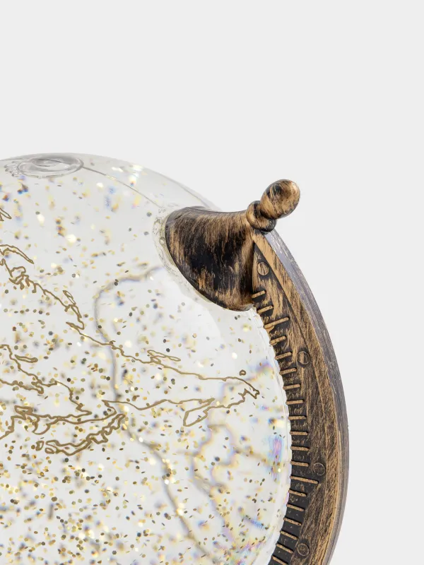 Снежный фонарь, 14x16 см, с подсветкой, пластик, бронзовый, Глобус, Bronze style, image-2