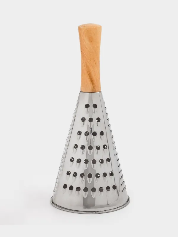Терка, 24 см, сталь/дерево, круглая, Wood Kitchen, image-1