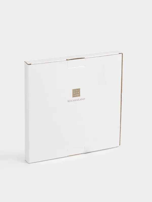 Тарелка закусочная, 21 см, фарфор N, белая, с золотистым кантом, Гранаты и апельсин, Christmas miracle, image-5