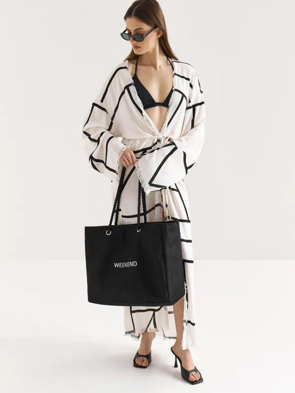 Сумка женская, 44х35 см, полиэстер, черная, Weekend, Coast, image-4