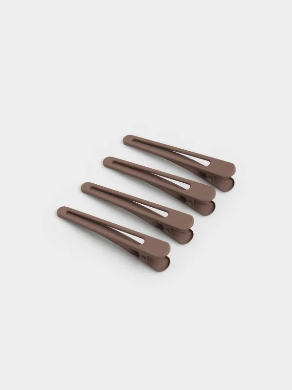 Заколка для волос, коричневая, Hair basic, image-1