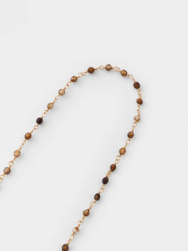 Цепочка для очков, 68 см, металл, янтарная, Бусины, Baroque, image-1