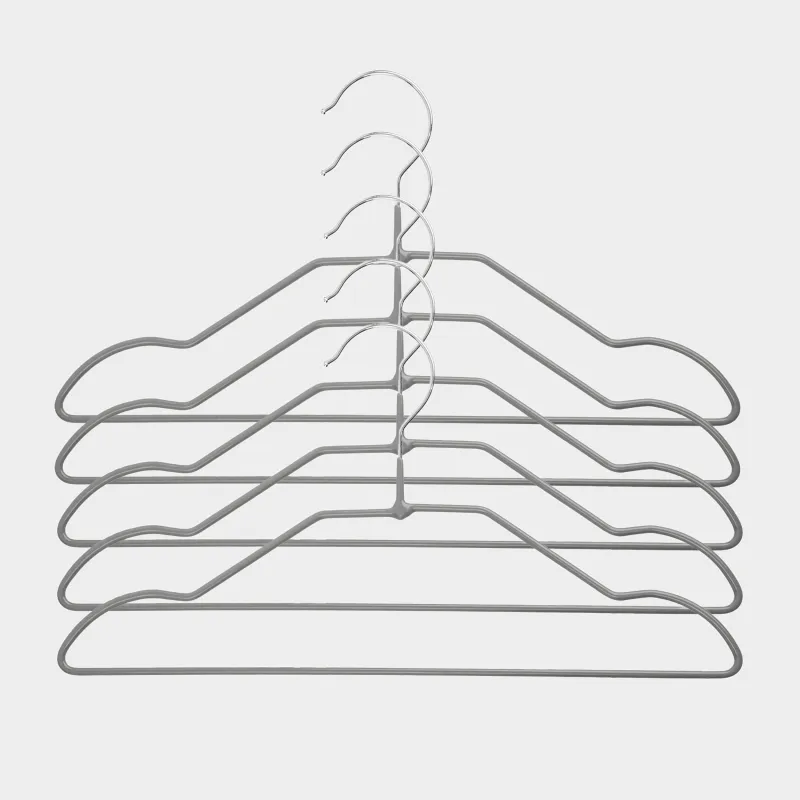 Вешалка-плечики, 28 см, 5 шт, детская, металл с покрытием, серая, Colorful house