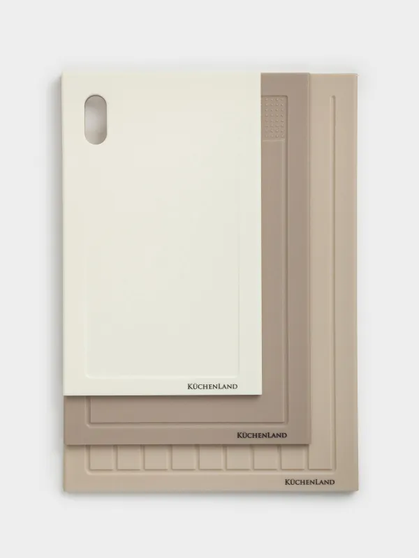 Набор досок разделочных, 3 шт, пластик, прямоугольный, Soft kitchen, image-0