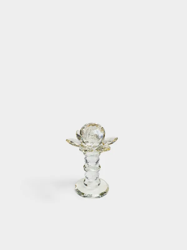 Подсвечник, 13 см, для тонкой свечи, Crystal flower, image-0