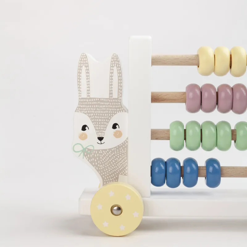 Игрушка развивающая, 20 см, дерево, Счеты на колесах, Kiddy, image-2