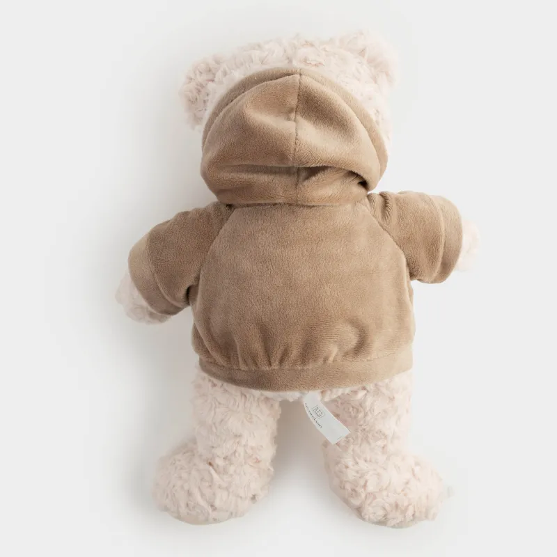 Игрушка, 35 см, мягкая, полиэстер, молочная, Медведь в худи, Bear, image-1