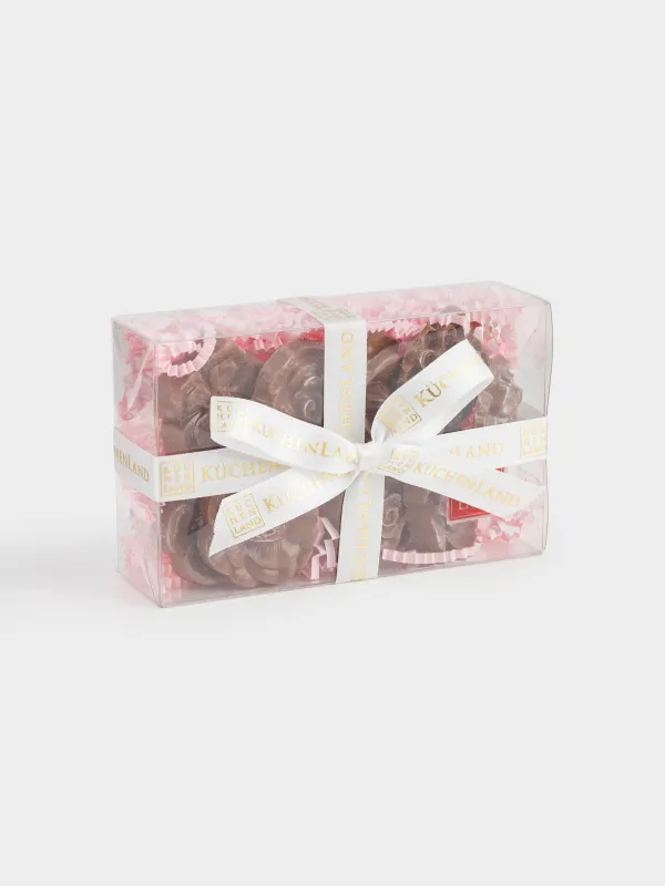 Шоколад, 90 гр, 9 шт, молочный, бельгийский, Цветы, Handmade chocolate, image-4