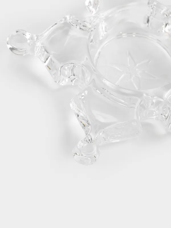 Подсвечник, 11 см, для чайной свечи, стекло, Снежинка, Snowfall, image-2