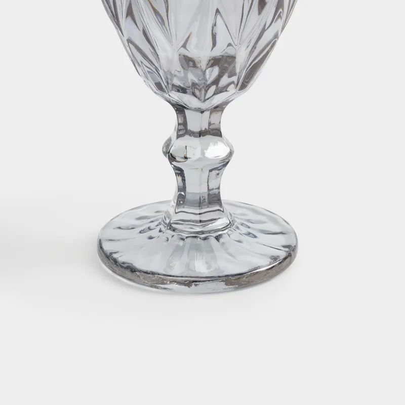 Бокал-кубок для вина, 300 мл, стекло Р, серый, Rhomb color, image-4